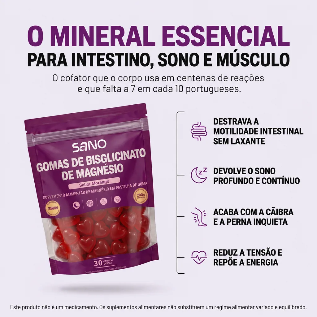 O mineral essencial para intestino, sono e músculo